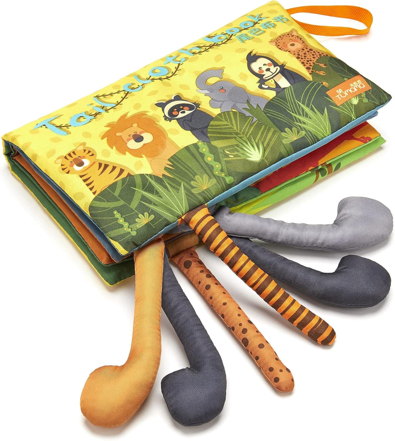 Libro de Tela Sensorial con Colas de Animales 3D Texturizadas y Sonidos de Papel Crujiente - Foto 1
