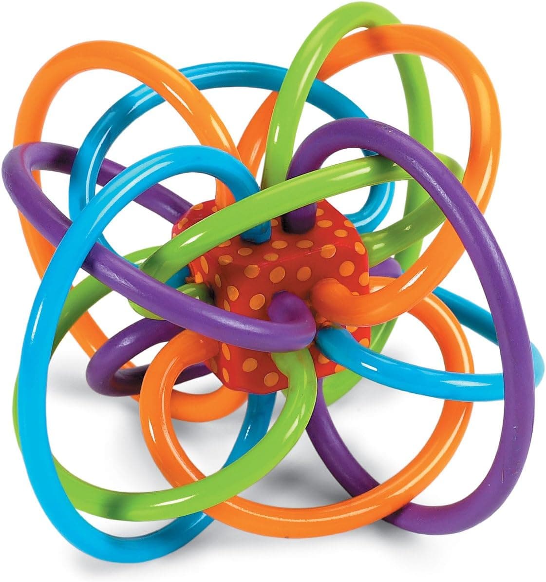 Manhattan Toy Winkel - Sonajero y Mordedor Sensorial de Tubos Flexibles y Colores Vivos - Foto 1