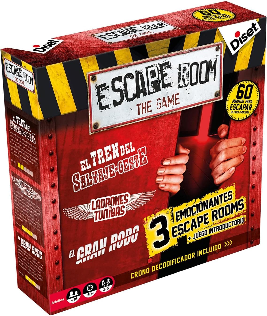 Diset - Escape Room The Game: 4 Aventuras Temáticas con Decodificador Cronológico y Pistas - Foto 1