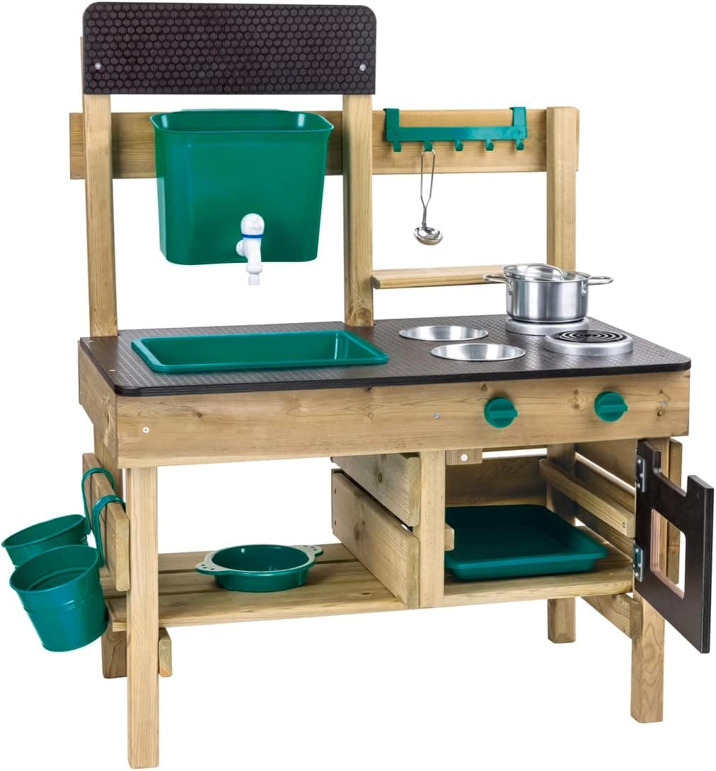 Hape - Cocinita Infantil de Madera con Luces LED en Fogones y Accesorios de Cocina - Foto 1