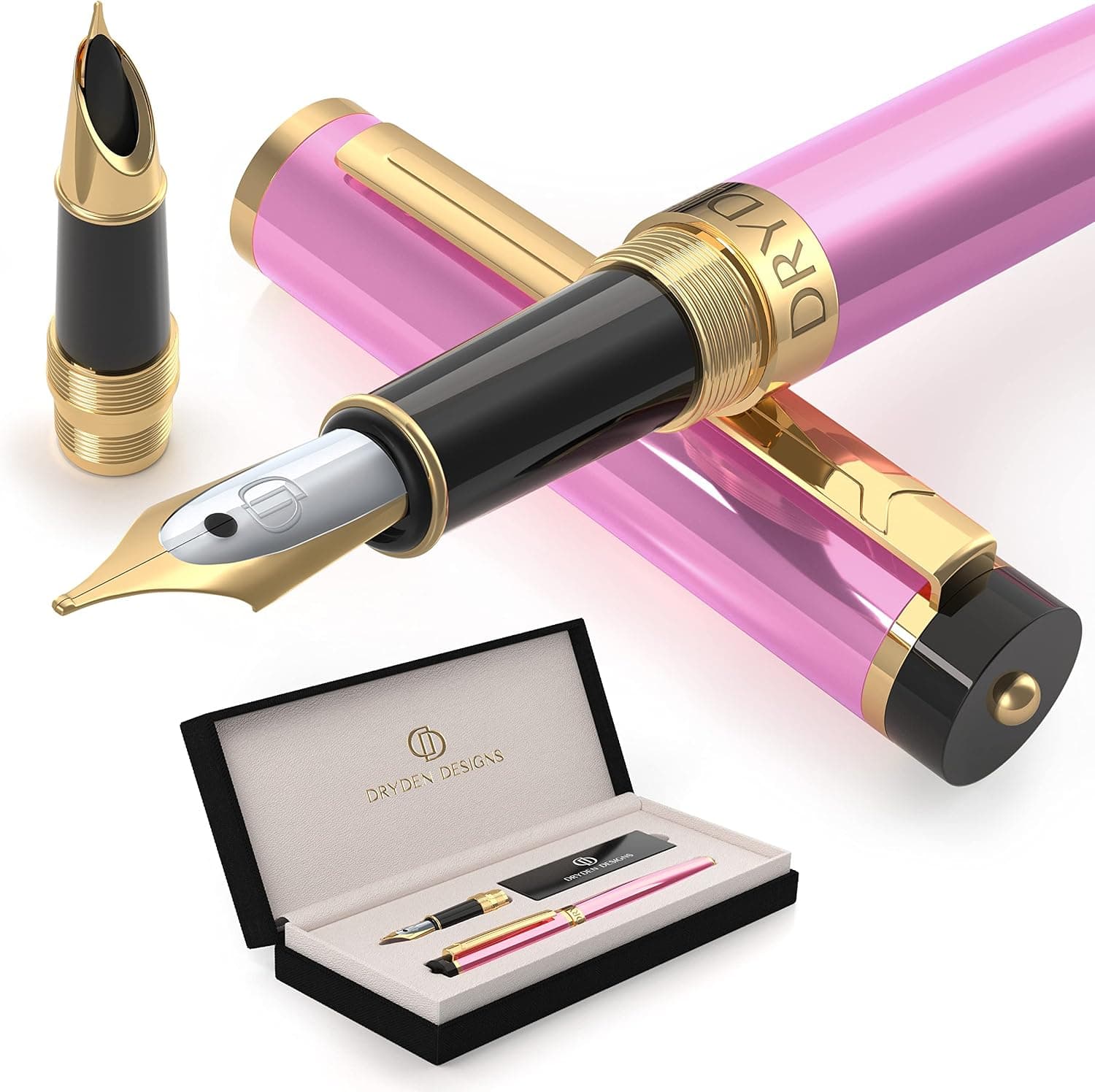 Dryden Designs - Pluma Estilográfica de Lujo con Plumín Fino de Acero y Estuche de Regalo - Foto 1