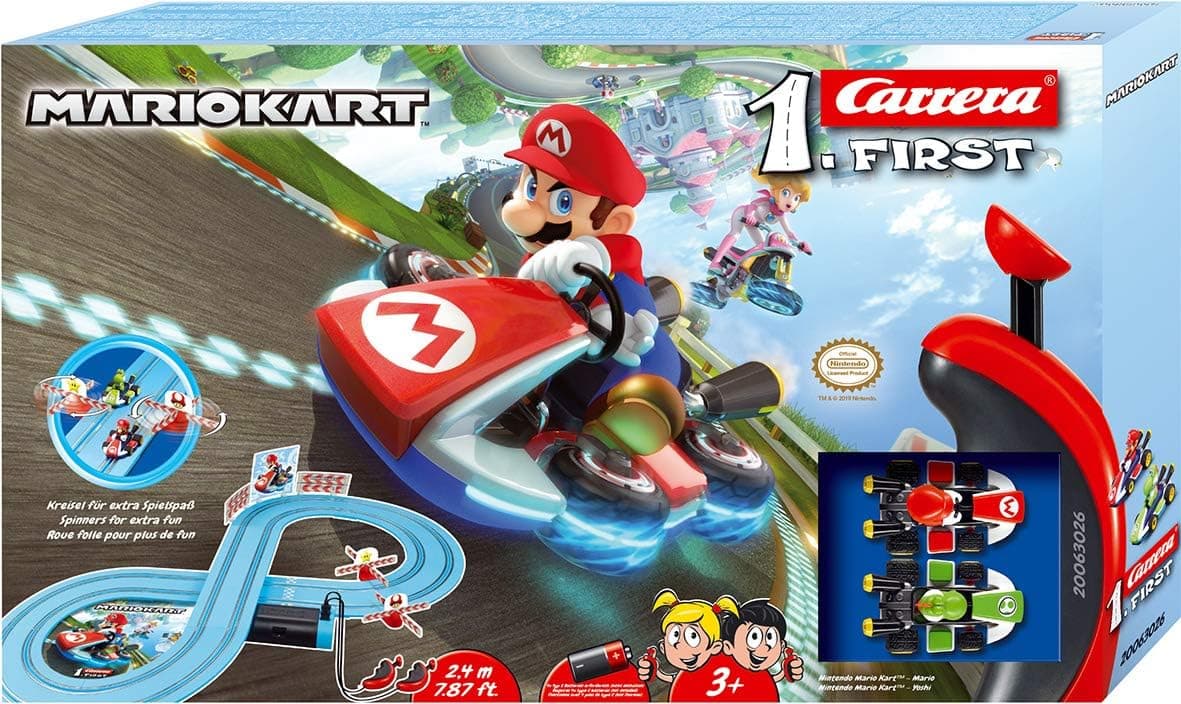 Carrera First - Circuito de Carreras Nintendo Mario Kart con Mandos Ergonómicos Infantiles - Foto 1