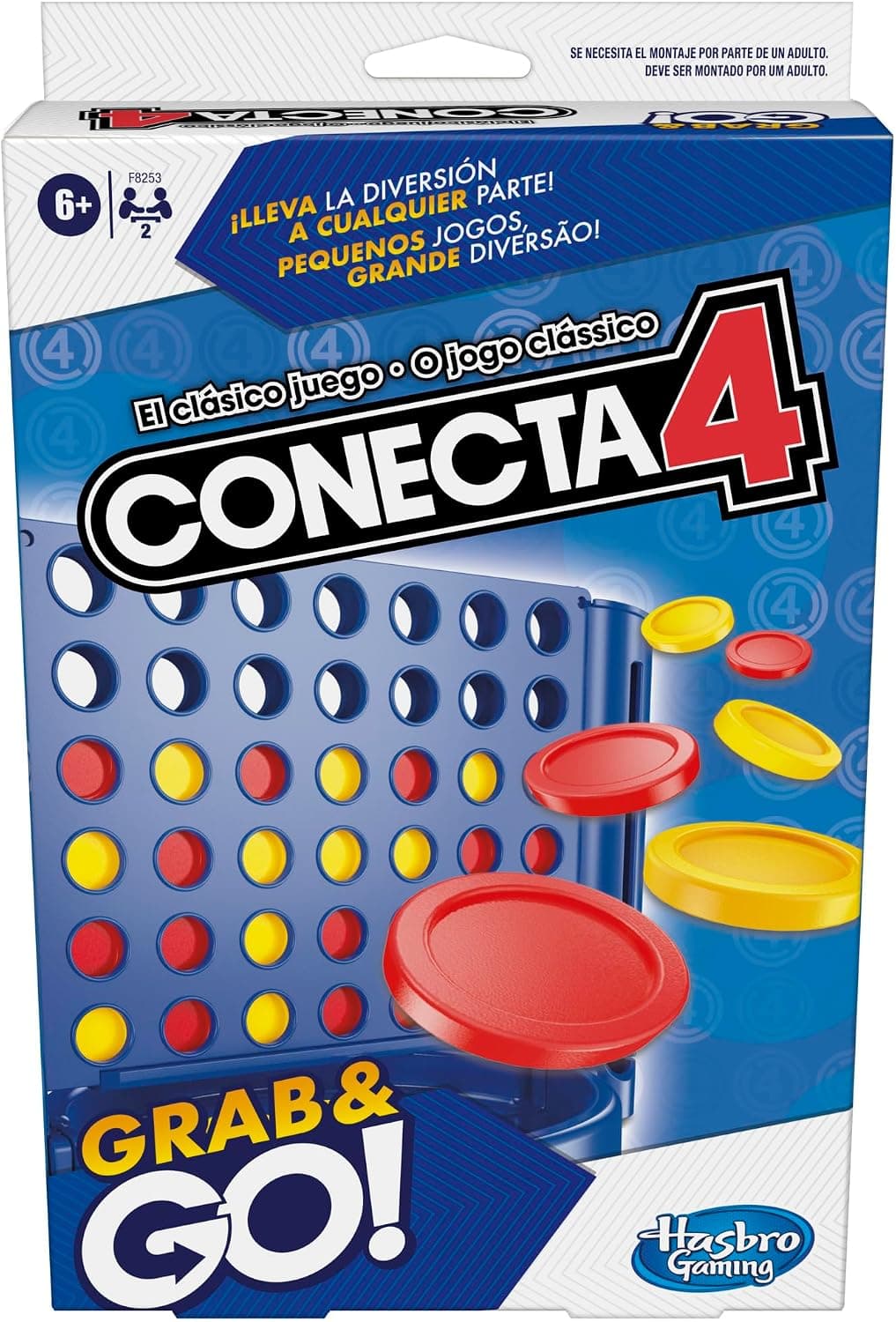 Hasbro Gaming - Conecta 4 Clásico: El Juego de Estrategia de Discos en Rejilla - Foto 1