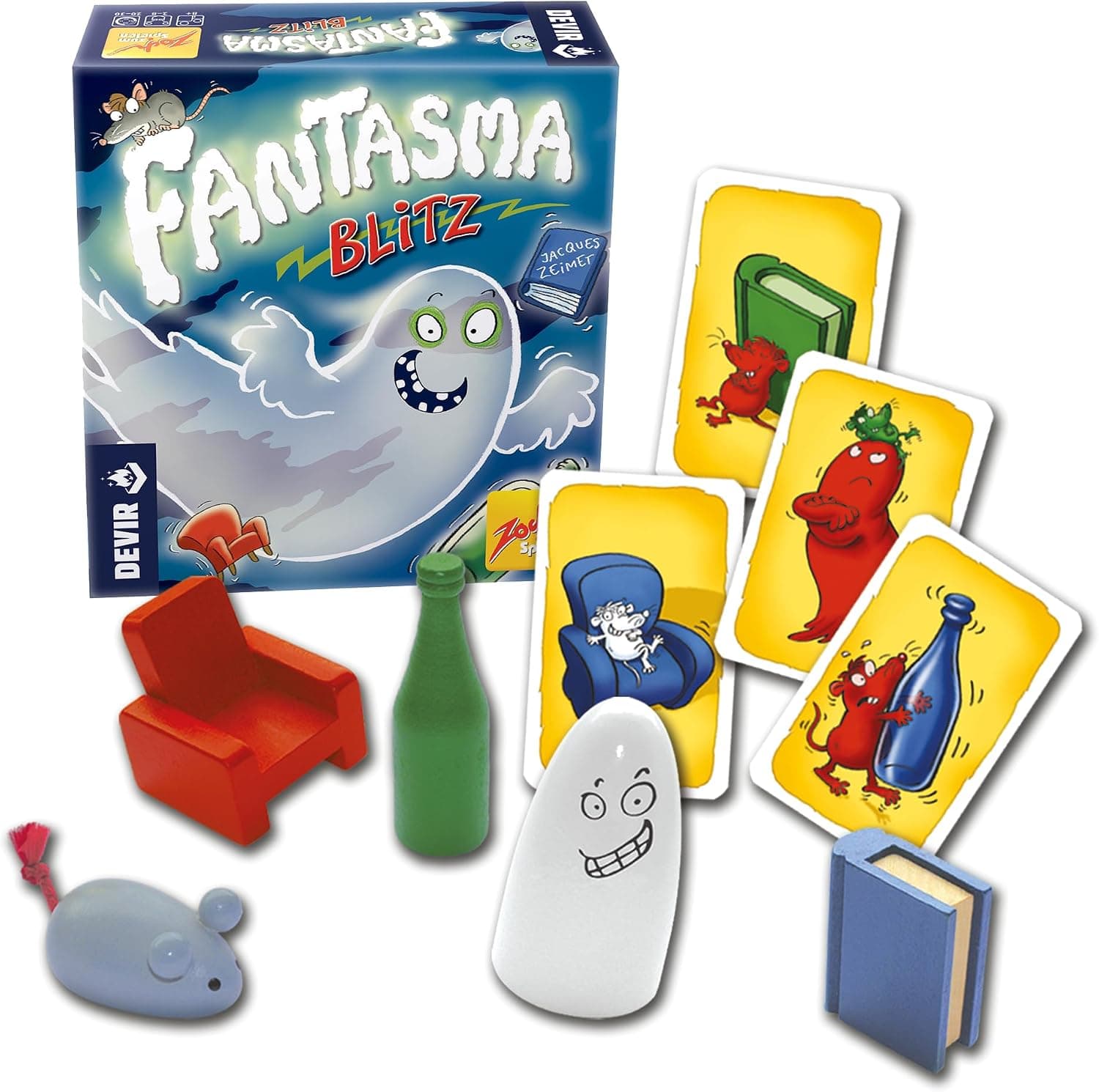 Devir - Fantasma Blitz: El Juego de Reflejos Mentales Rápidos con Figuras de Madera - Foto 1