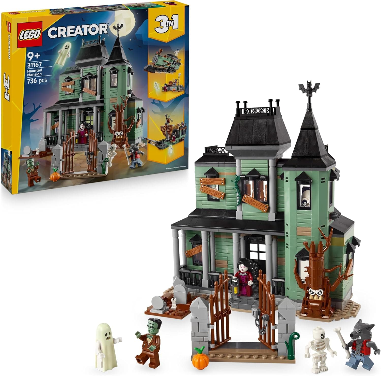 LEGO Creator 3 en 1 - Castillo Medieval con Dragón, Catapulta y 3 Minifiguras - Foto 1