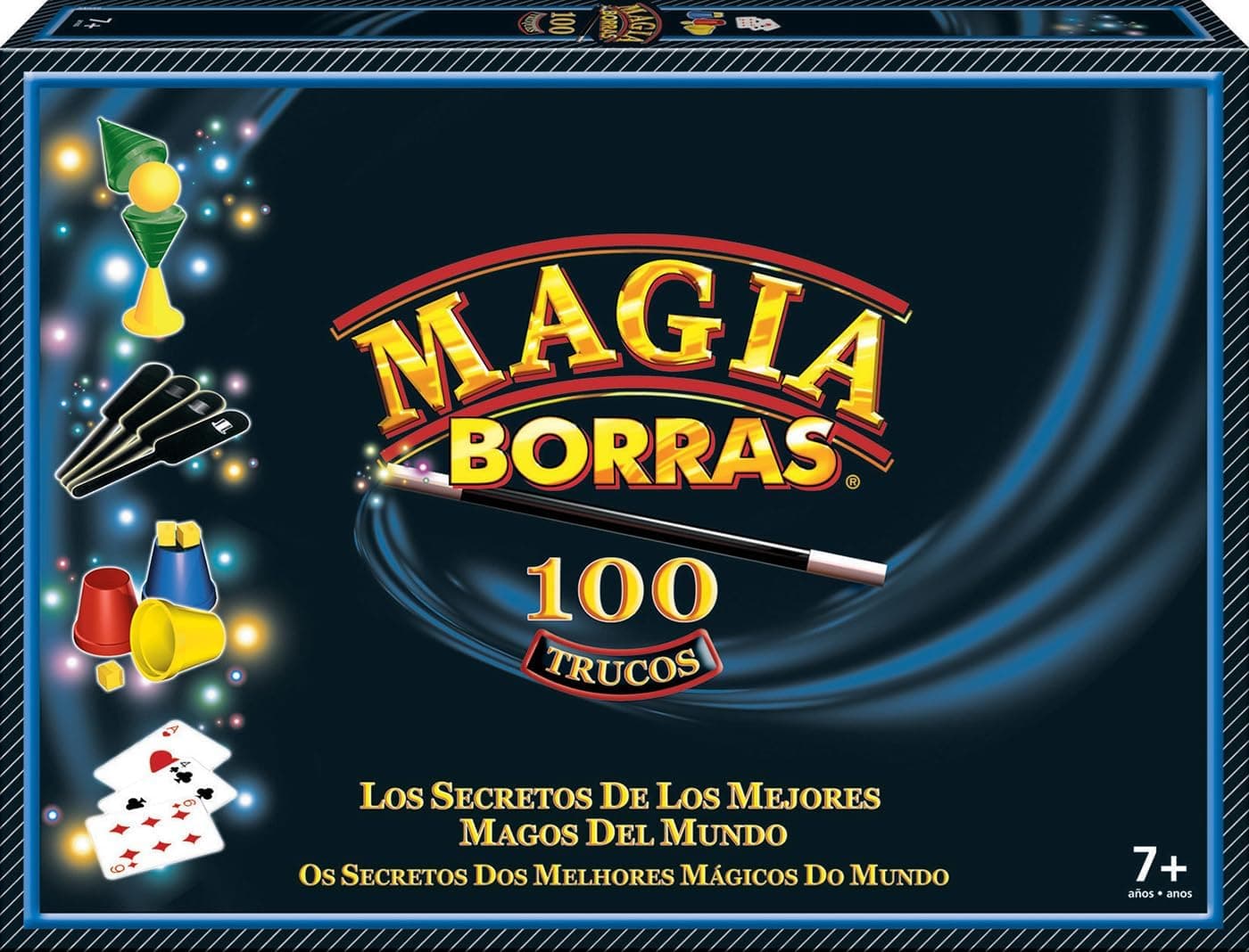 Magia Borrás - Caja Clásica de 100 Trucos de Ilusionismo con Varita Mágica y Sombrero - Foto 1