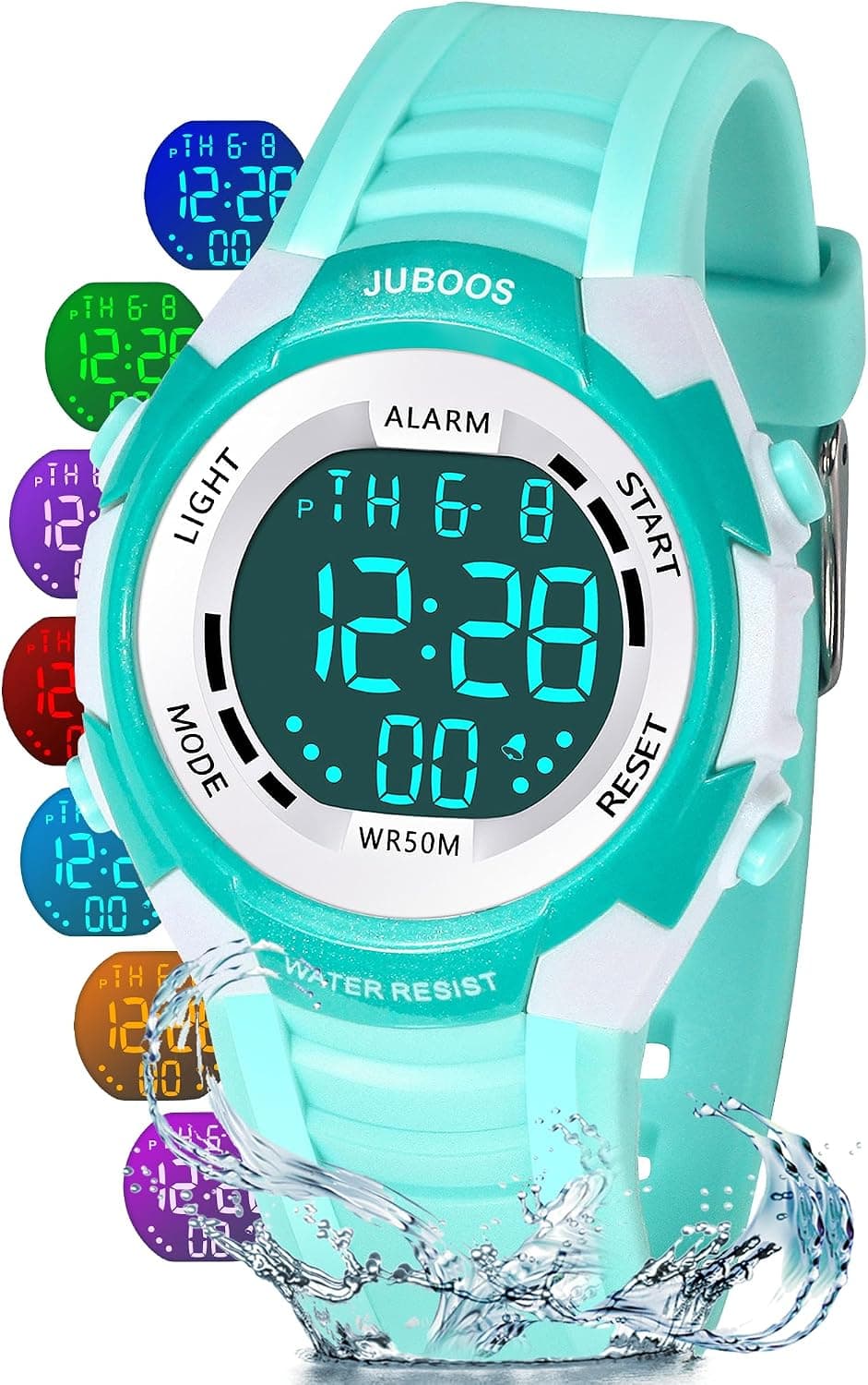 Reloj Digital Deportivo Infantil Resistente al Agua 50M con Cronómetro, Alarma y Luz LED - Foto 1