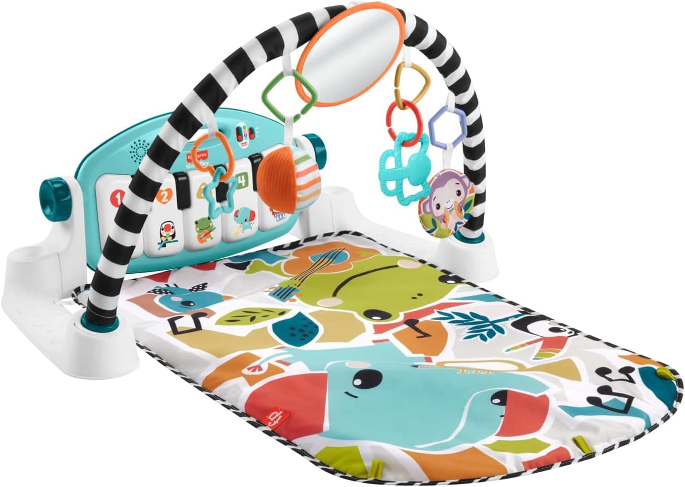Fisher-Price Gimnasio Piano Pataditas Superaprendizaje con Luces, Música y 5 Juguetes Colgantes - Foto 1