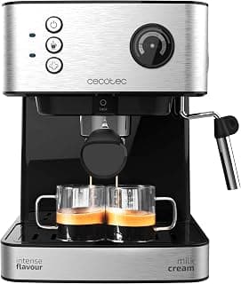 Cecotec Cafetera Express Power Espresso 20 Professionale - 20 Bares con Manómetro Tradicional y Vaporizador