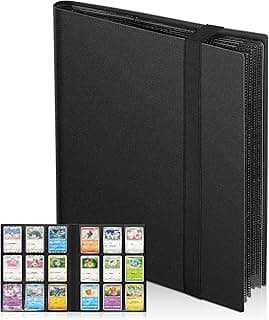 Álbum Archivador de Cartas Pokémon con 432 Bolsillos - Carpeta Impermeable con Cremallera y 24 Hojas